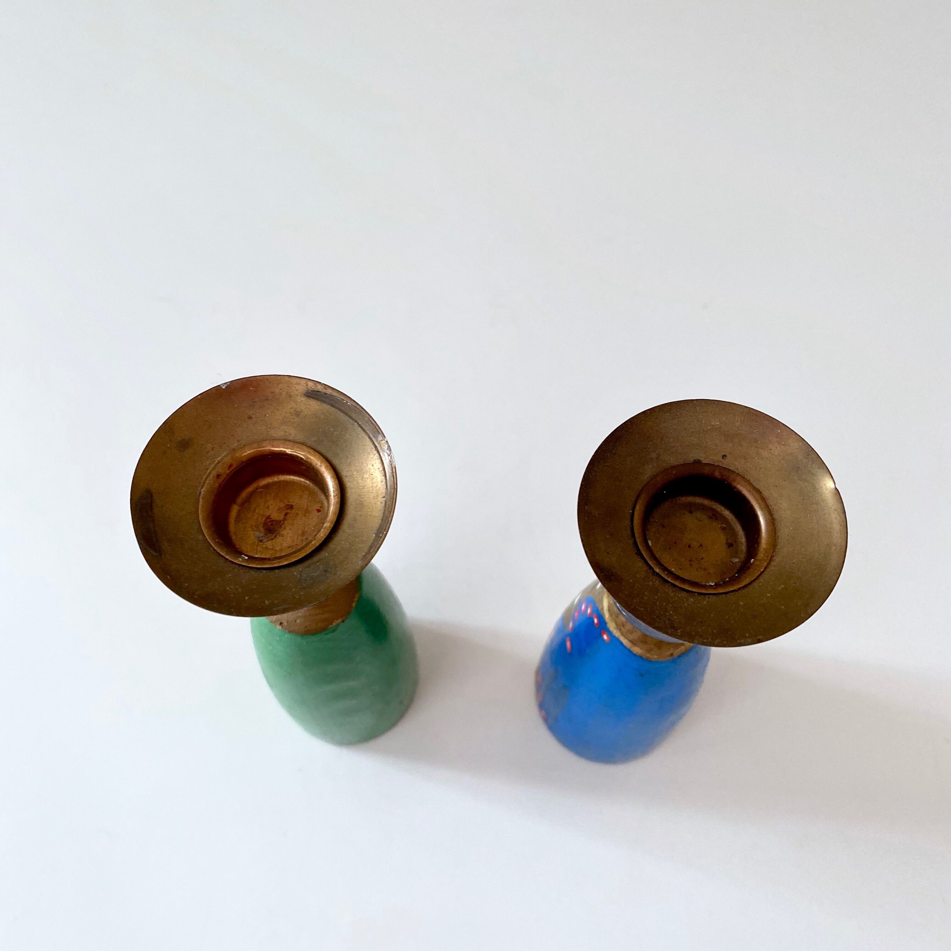 2 vintage candle holder DDR wooden figures, christmas decoration