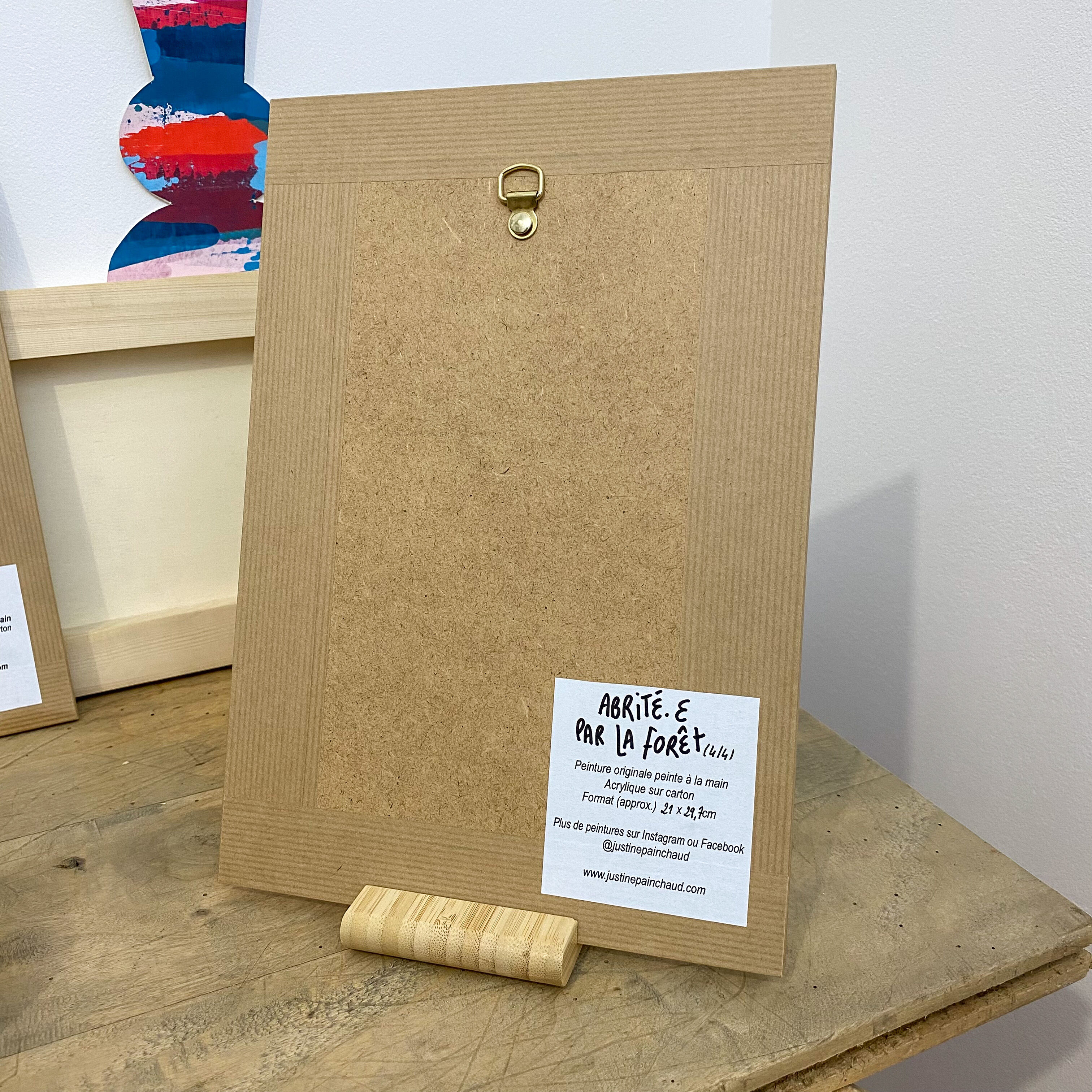 Original painting under glass