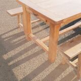 Farm table and 2 benches