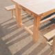 Table de ferme et deux bancs