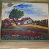 Old country landscape painting