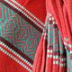 Vintage Basque set: square tablecloth & 7 napkins, 1960s