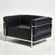 Fauteuil en cuir LC3 de Le Corbusier pour Cassina
