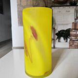 Vase rouleau jaune