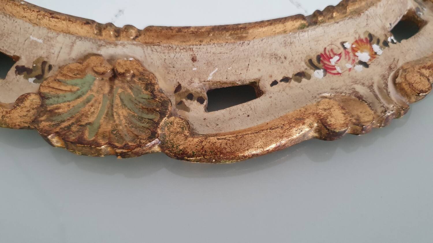 Miroir mercure en bois peint XIXème