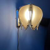 Vintage wall lamp Hollywood Regency Golden Flower