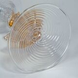 Glass candlestick by Archimede Seguso with dolphin, circa 1960s.