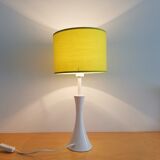 White steel and lime green shade table lamp