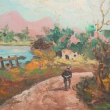 Ancient painting, painting on canvas