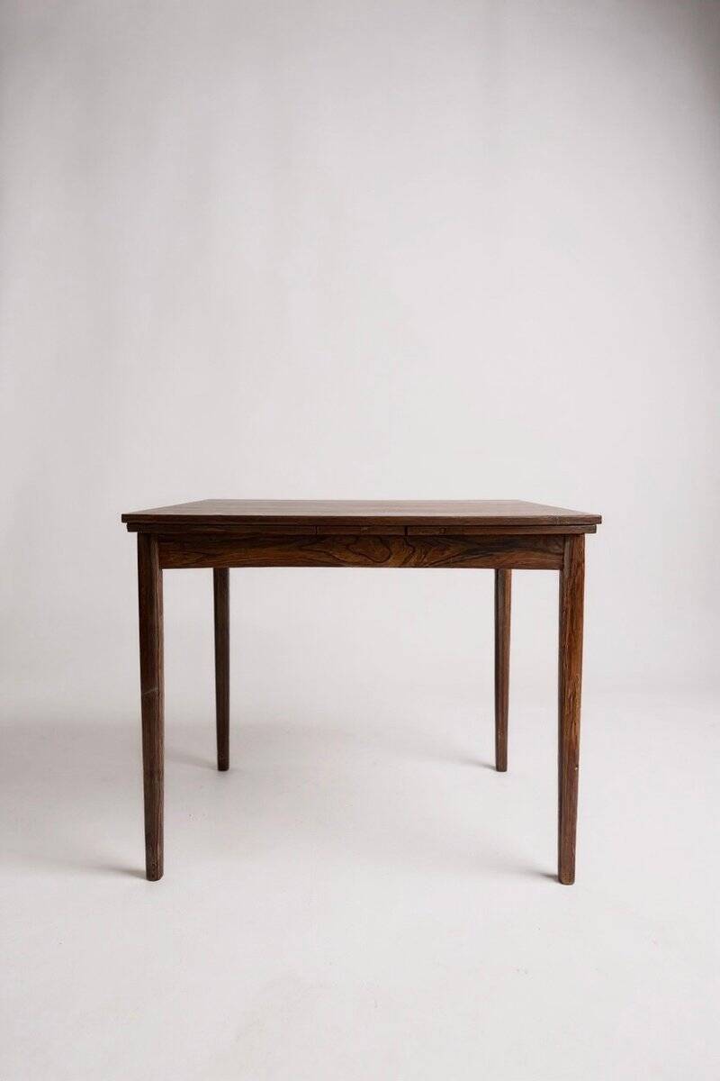 Scandinavian square extendable dining table by Poul Hundevad for Hundevad & Co., 1970s.