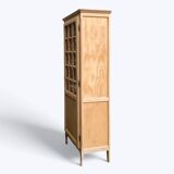 Parisian glass cabinet, raw wood, 1960s