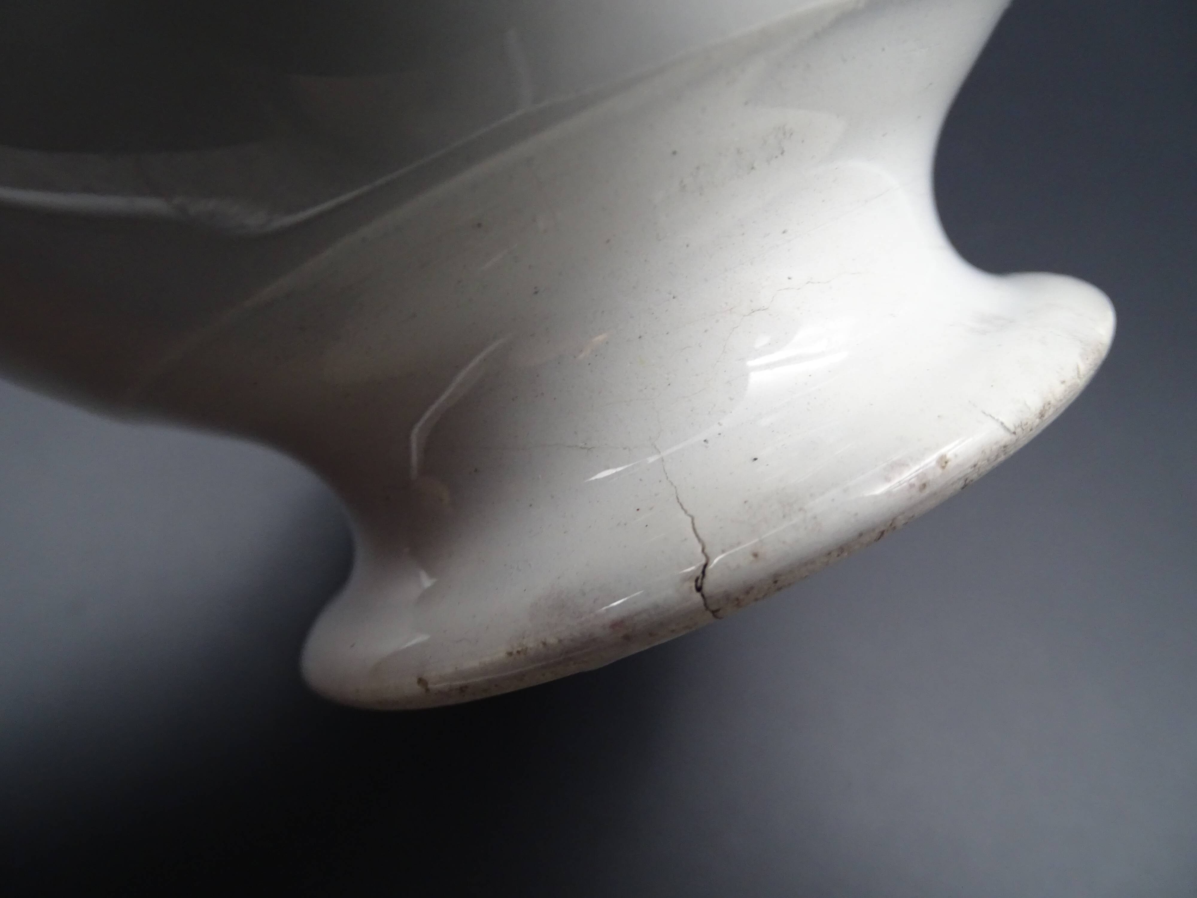 Saarland Digoin's Faience Bowl - Red Swallow Decoration - 1940