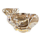 Salt cellars / salt shakers Daum in signed crystal Daum France (set of 2)