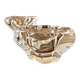 Salt cellars / salt shakers Daum in signed crystal Daum France (set of 2)