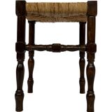 Vintage stool side table design brutalist design 60's oak