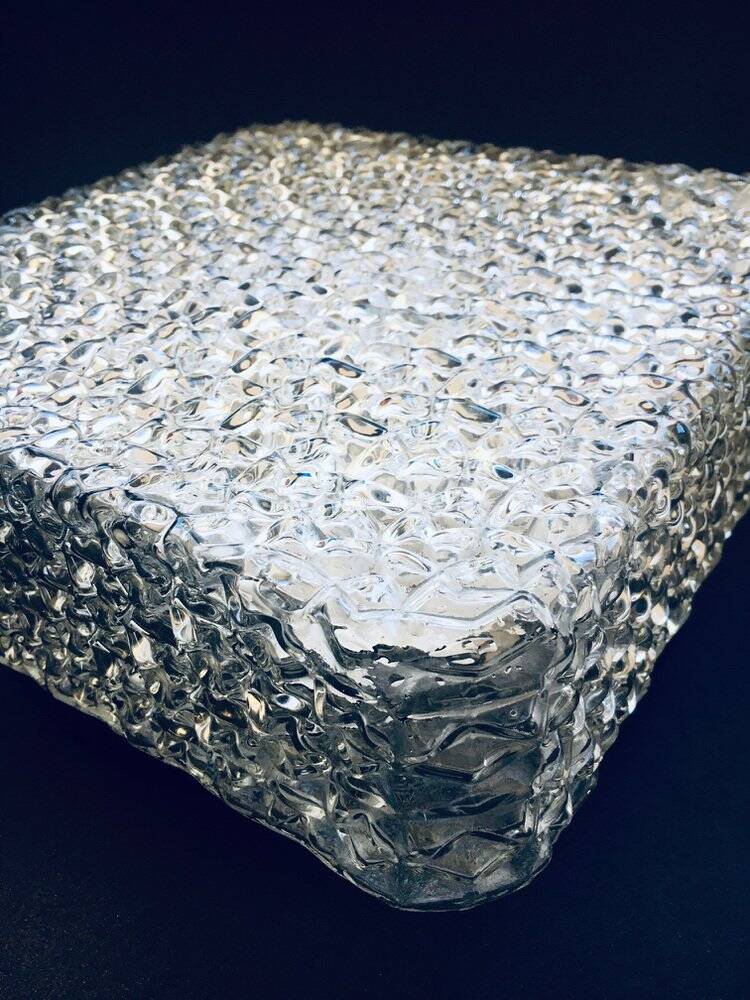 Square Wall Lamp in Glass by RZB Leuchten, 1960s