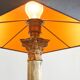 Neoclassical column table lamp in patinated brass