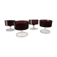 4 coupes à champagne rouges Luminarc