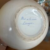 Hand-painted ball vase signed F.Poujol Limoges