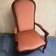 Fauteuil voltaire velours rose
