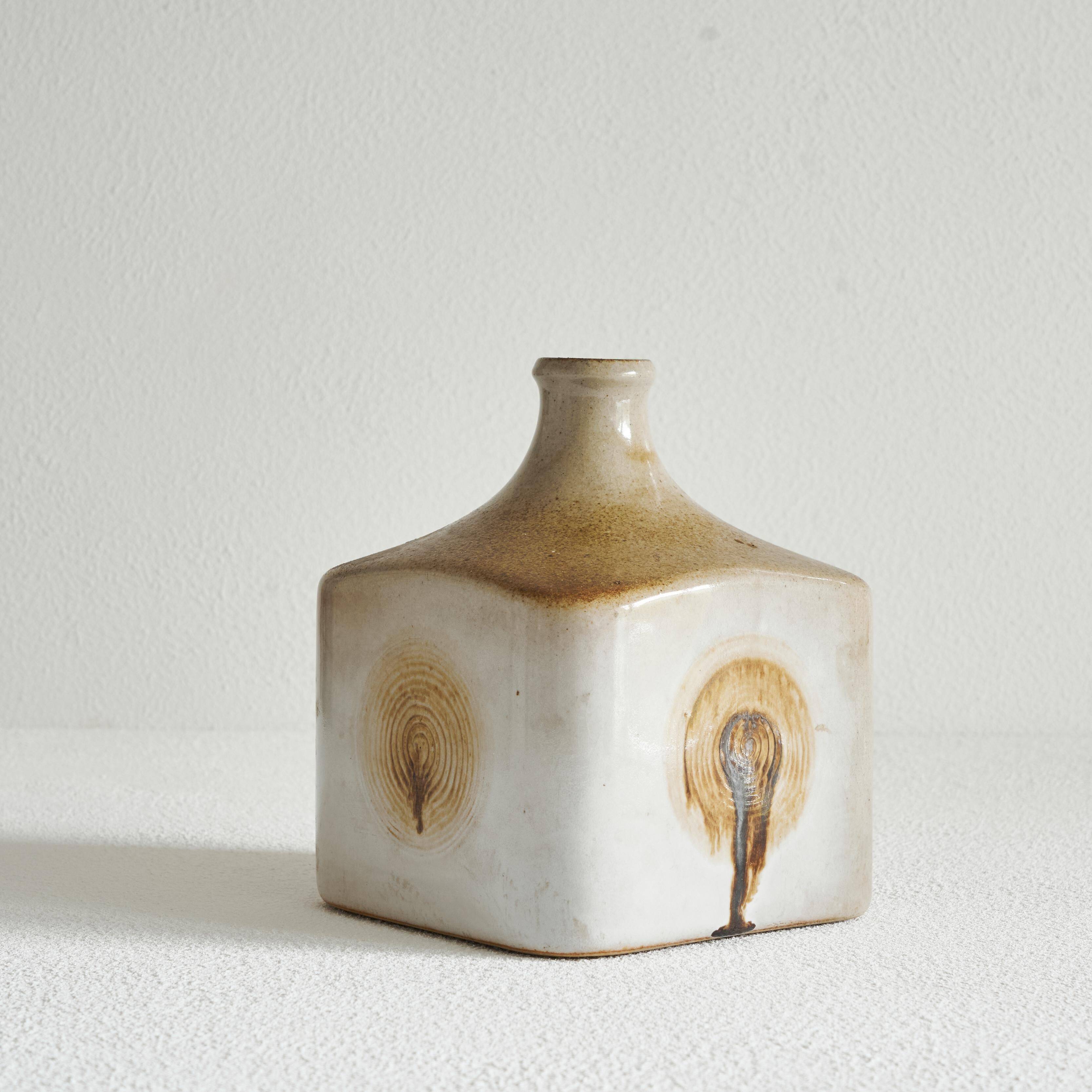 Studio ceramic vase 'Wood Impression' mid-20th century