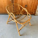 Rattan shell armchair 1960/70