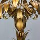 Hollywood regency Hans Kogl palm tree table lamp metal gold gilt 1970