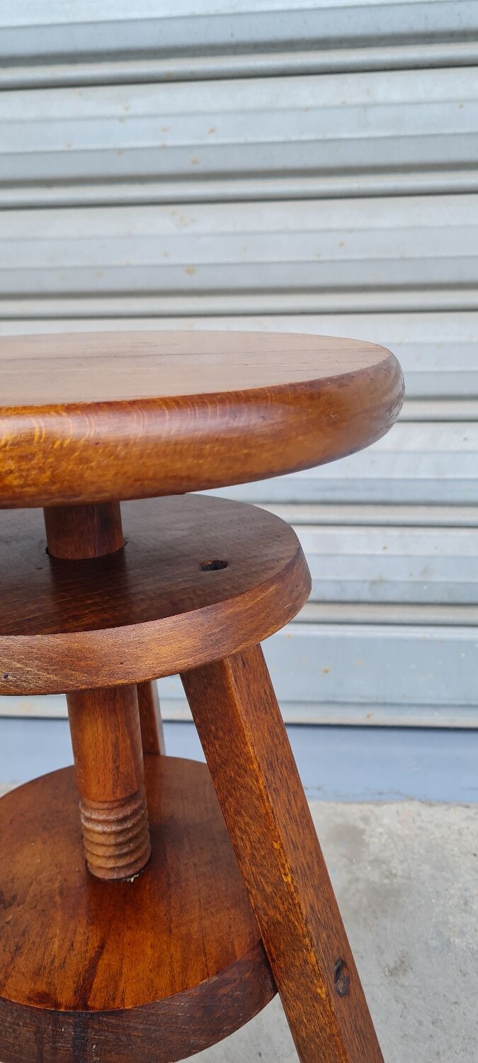 Wooden workshop stool