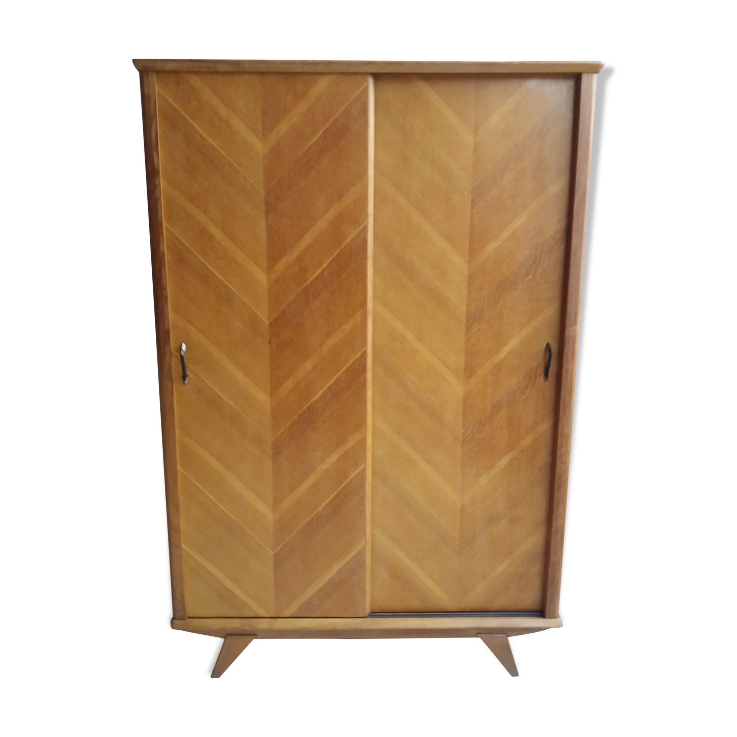 Vintage wardrobe with 2 sliding doors