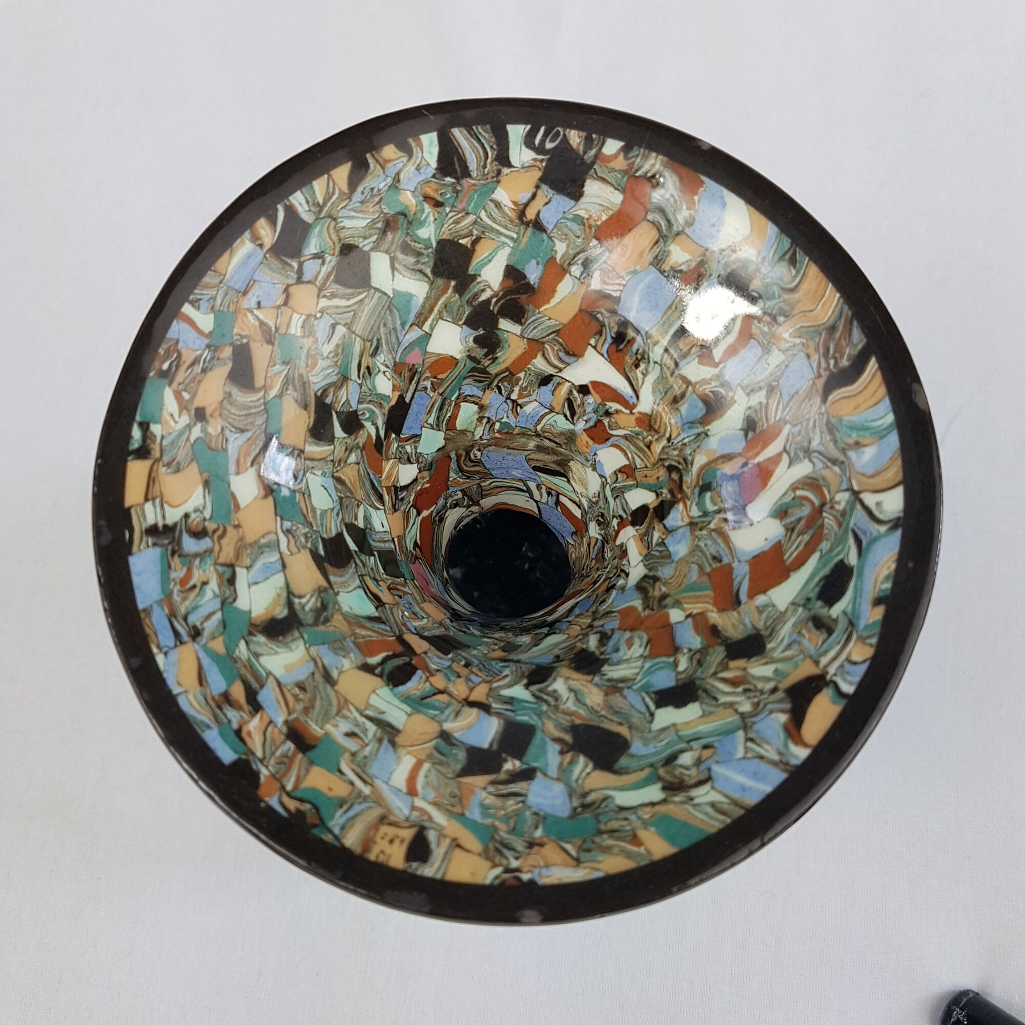 Ceramic vase with mosaic decoration Gerbino Vallauris