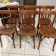 Suite de 6 chaises de bistrot Baumann vintage année 1930