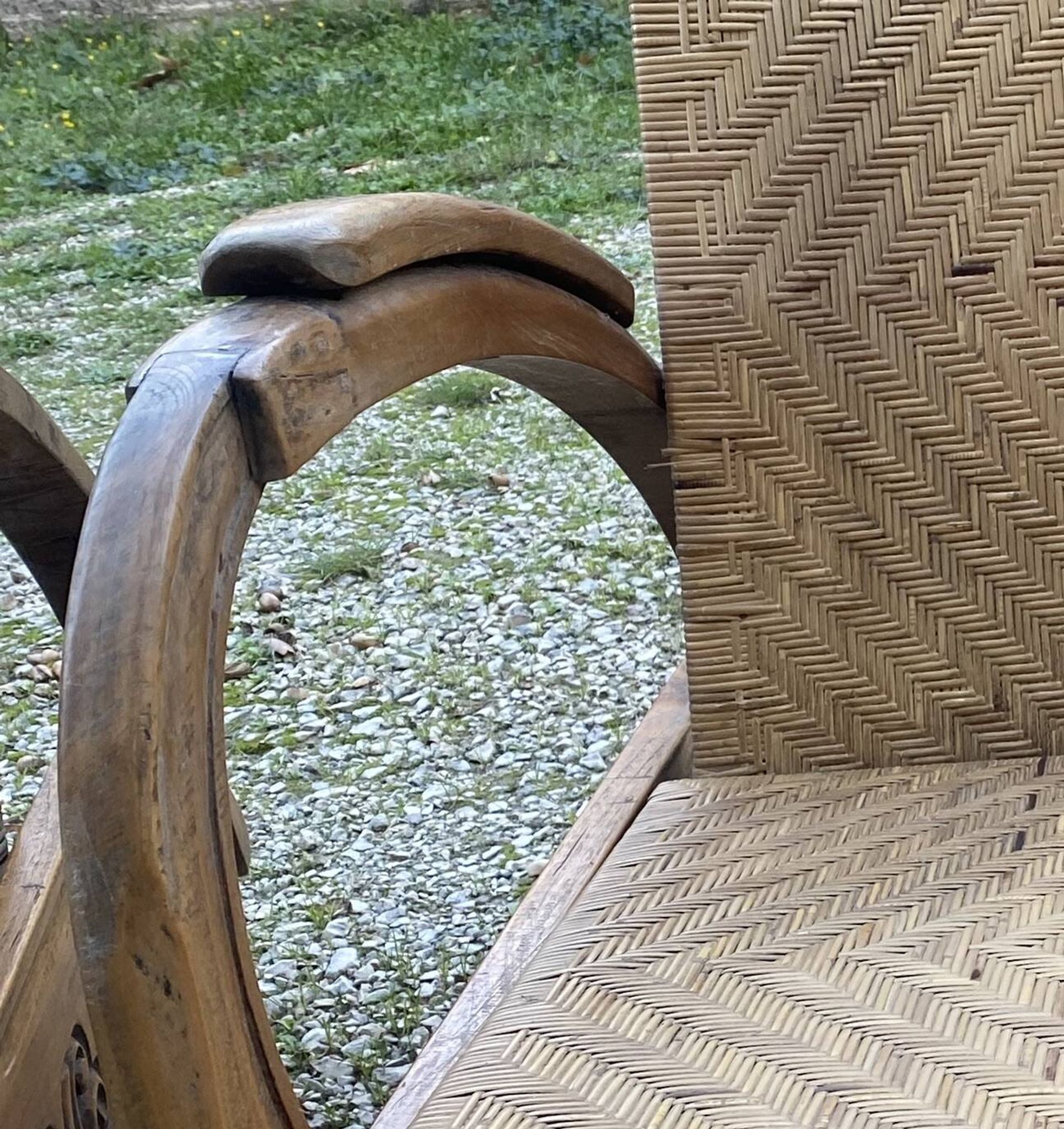 Pair of Art Deco colonial armchairs