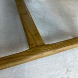 Oak farmhouse table, black top