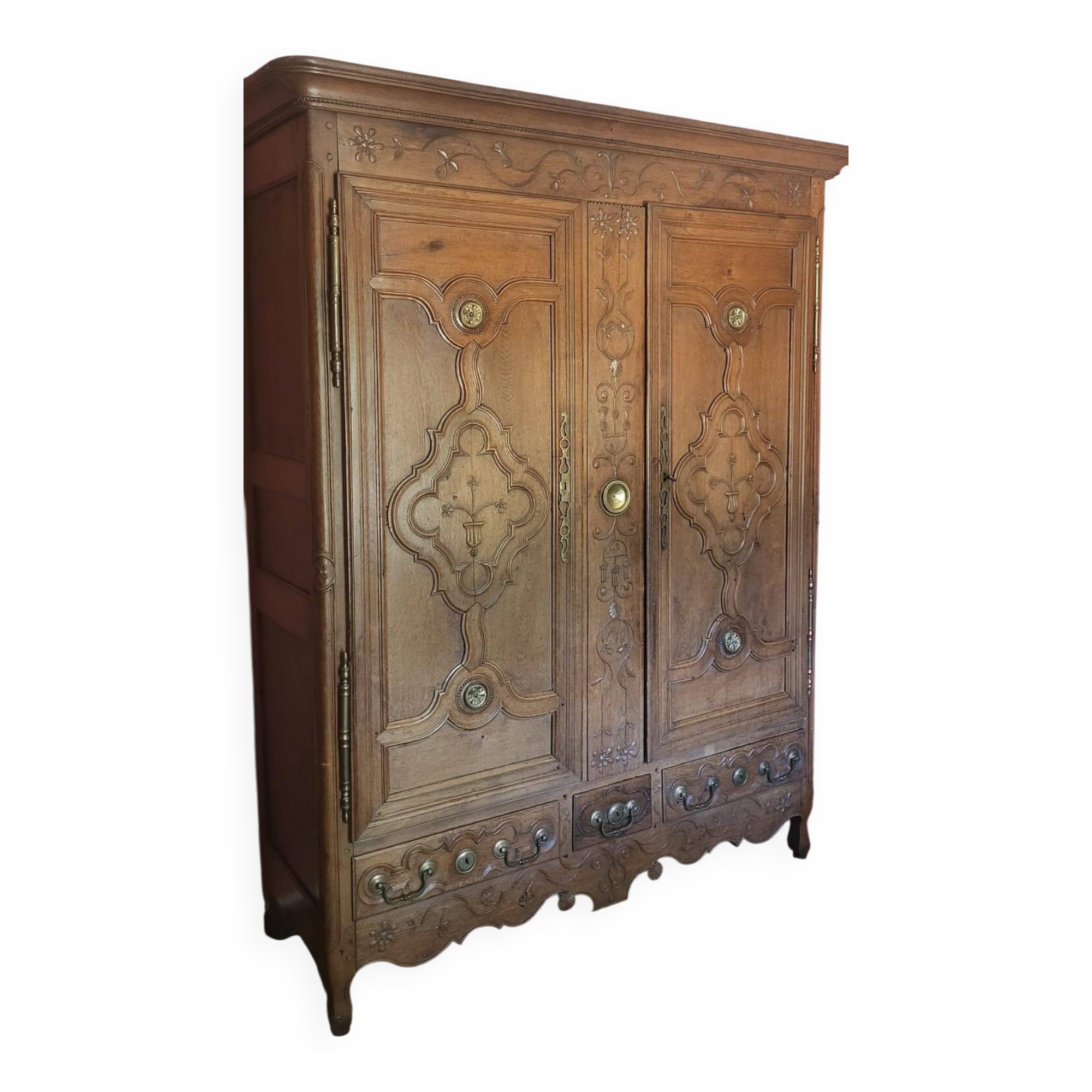 Lorraine wardrobe in solid oak from 1850