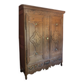 Armoire lorraine en chêne massif de 1850