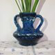 Vase Vallauris bleu et noir écume de mer