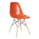 Chaise de salle à manger à coque orange Herman Miller Original Eames DSW