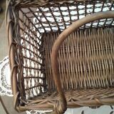 Basket has two handles in rattan