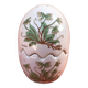 Egg-shaped ceramic salt and pepper shakers with Couslip decor (primrose)