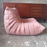 Fireside chair Togo rose by Michel Ducaroy for Ligne Roset