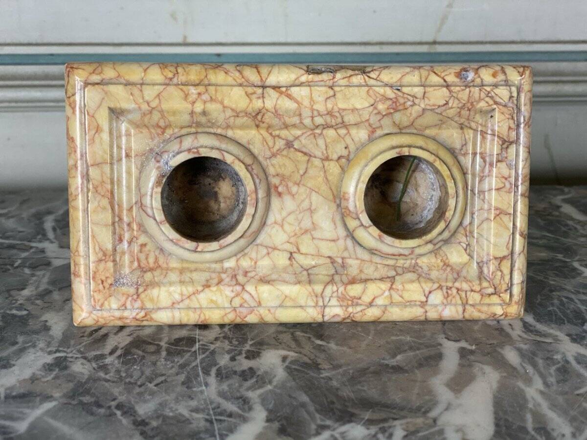 Yellow marble inkwell Sainte Beaume