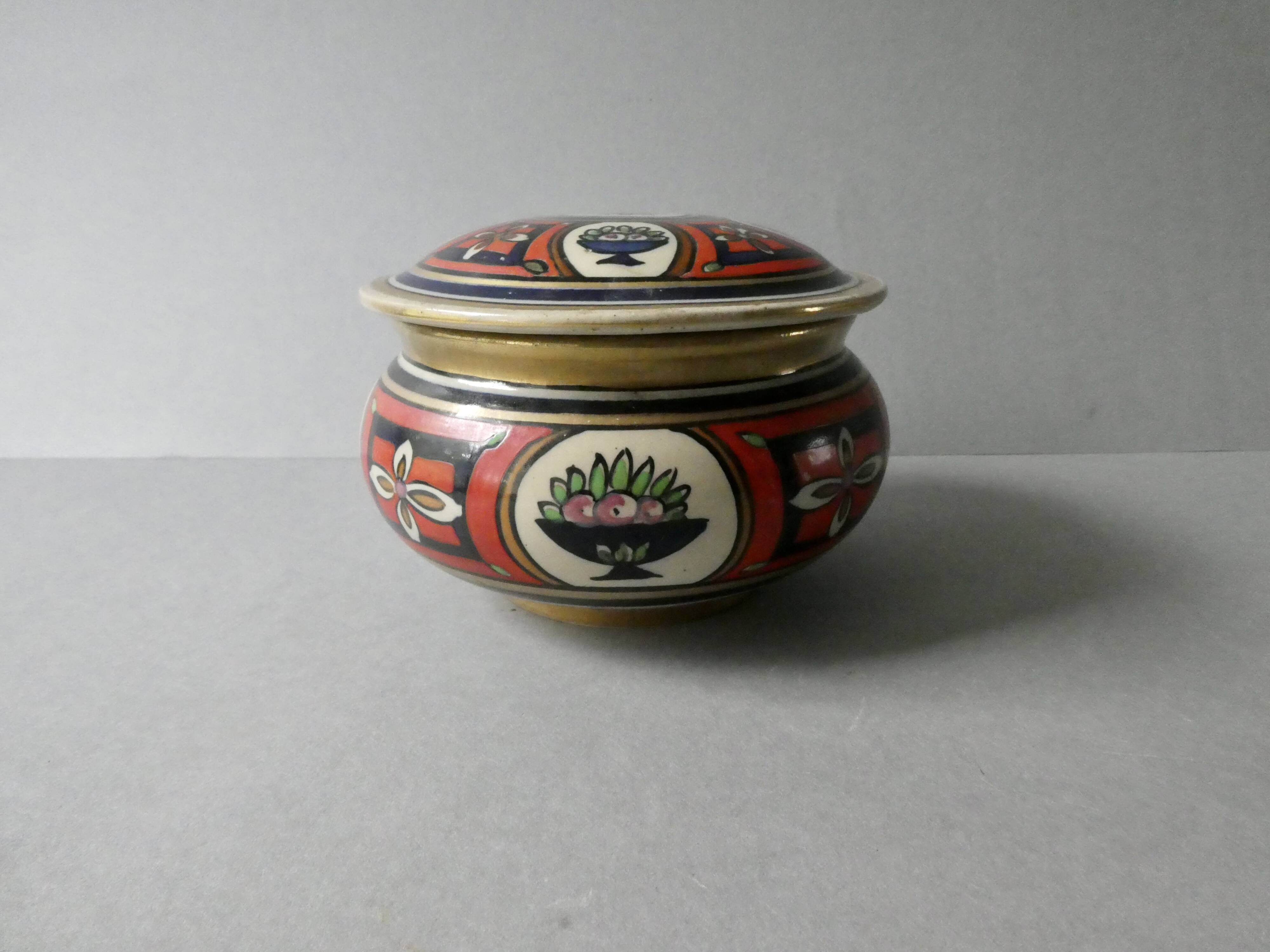 Art Deco jewelry box, signed Renoleau