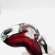 Trilobe Murano Sommerso Ruby Red & Solid Crystal Pocket Vase