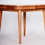 Restored Art Deco Cherry-Tree Card Table, New Varnish, Czechia, 1940s