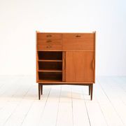1950s Danish teak and brass cabinet