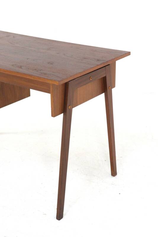 Bureau en teck du milieu du siècle « Hellendoorn » - design vintage hollandais