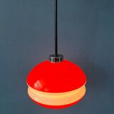 Peill & Putzler vintage orange glass pendant lamp