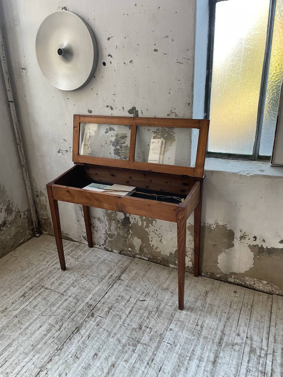 50s display cabinet side table
