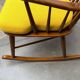 Mid-century rocking chair with new Kvadrat cushion by Børge Mogensen for FDB Møbler, 1960s.