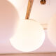 Lustre en laiton et opaline